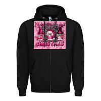 Black i'm dreaming of a pink christmas Zipper Hoodie - FaDigitalArtStudio