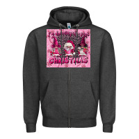 Charcoal Heather i'm dreaming of a pink christmas Zipper Hoodie - FaDigitalArtStudio