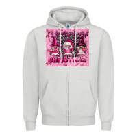 Dove Grey i'm dreaming of a pink christmas Zipper Hoodie - FaDigitalArtStudio
