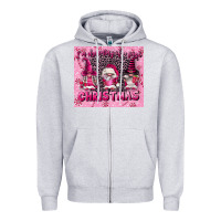 Heather Grey i'm dreaming of a pink christmas Zipper Hoodie - FaDigitalArtStudio