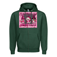 Sports Green i'm dreaming of a pink christmas Zipper Hoodie - FaDigitalArtStudio