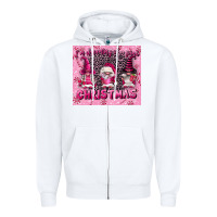White i'm dreaming of a pink christmas Zipper Hoodie - FaDigitalArtStudio