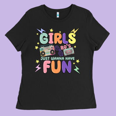 Girls Just Wanna Have Fun Ladies Tee Designed By Maliassmallbusiness