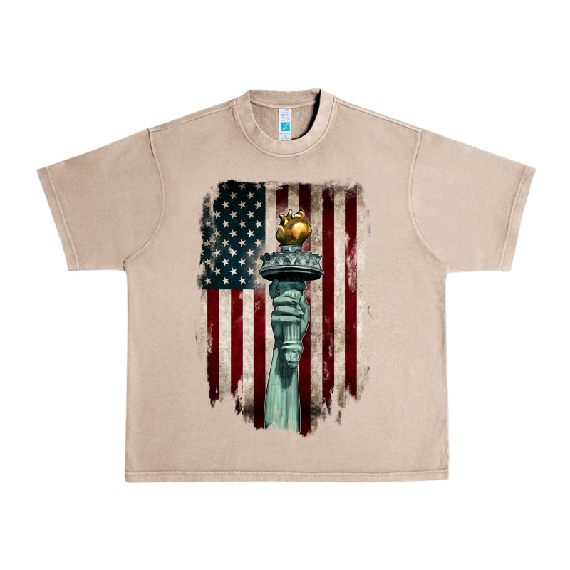 Statue Of Liberty Torch Urban Heavy Tee by BarkalooDesign | Teevron