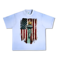 Grape Ice statue of liberty torch Urban Heavy Tee - BarkalooDesign