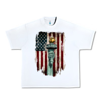 White statue of liberty torch Urban Heavy Tee - BarkalooDesign