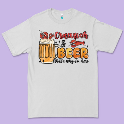 Crawfish And Beer That's Why I'm Here Premium Tee Designed By Maliassmallbusiness