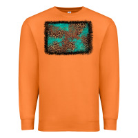 Carrot western leopard turquoise glitter tooled leather Premium Sweatshirt - FaDigitalArtStudio