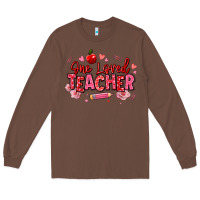 Chestnut one loved teacher afro messy bun Long Sleeve Tee - texasbilliewilder