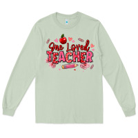 Matcha one loved teacher afro messy bun Long Sleeve Tee - texasbilliewilder