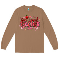 Toasted Coconut one loved teacher afro messy bun Long Sleeve Tee - texasbilliewilder
