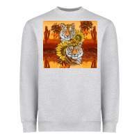 Heather Grey tigers with scratches Heavyweight Sweatshirt - TumblerDesignByShophia