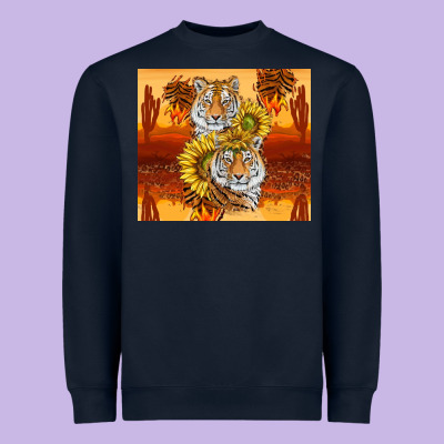 Tigers With Scratches Heavyweight Sweatshirt Designed By Tumblerdesignbyshophia