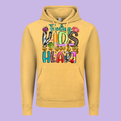 Feeding Kids Is A Work Of Heart Vintage Hoodie Designed By Artiststas