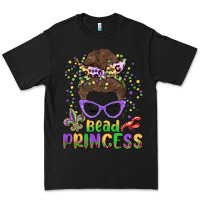 Black bead princess messy bun mardi gras Premium Tee - MaliasSmallBusiness