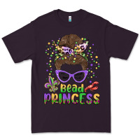 Plum bead princess messy bun mardi gras Premium Tee - MaliasSmallBusiness