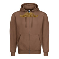 Chestnut moustache fa element Zipper Hoodie - FaDigitalArtStudio