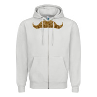 Dove Grey moustache fa element Zipper Hoodie - FaDigitalArtStudio