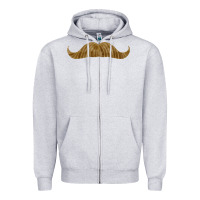 Heather Grey moustache fa element Zipper Hoodie - FaDigitalArtStudio