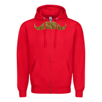 Red moustache fa element Zipper Hoodie - FaDigitalArtStudio