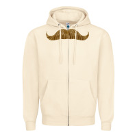 Sandshell moustache fa element Zipper Hoodie - FaDigitalArtStudio