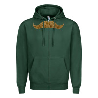 Sports Green moustache fa element Zipper Hoodie - FaDigitalArtStudio