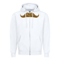White moustache fa element Zipper Hoodie - FaDigitalArtStudio