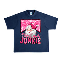 Navy pink Christmas junkie Santa Claus Urban Heavy Tee - Jasminsmagicworld