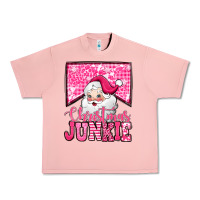 Salmon pink Christmas junkie Santa Claus Urban Heavy Tee - Jasminsmagicworld