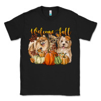 Black welcome fall with dogs Classic Tee - LillyAllenDesigns