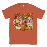 Copper welcome fall with dogs Classic Tee - LillyAllenDesigns