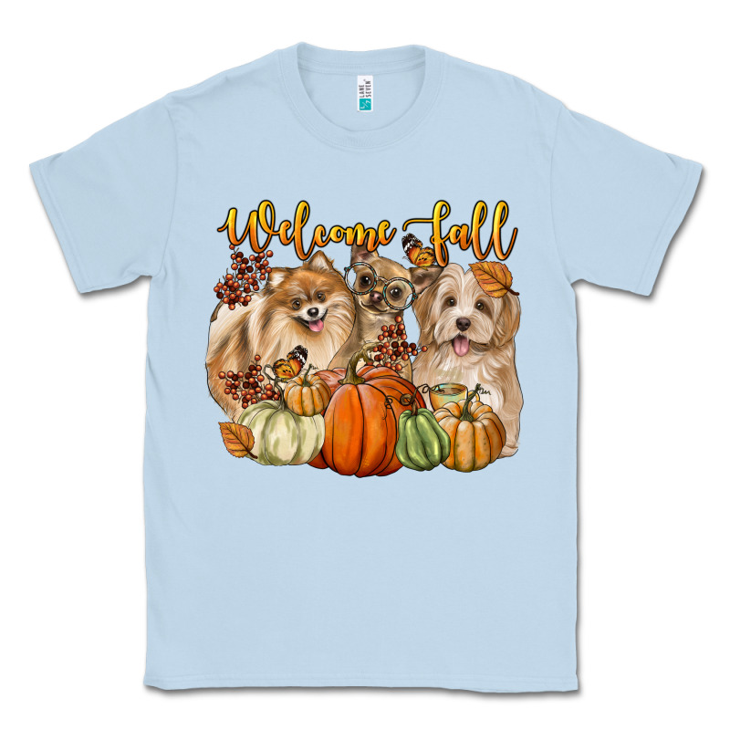 Welcome Fall With Dogs Classic Tee by LillyAllenDesigns | Teevron