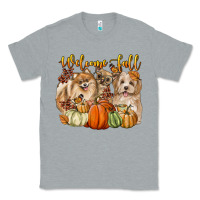 Heather Grey welcome fall with dogs Classic Tee - LillyAllenDesigns