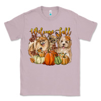 Lilac welcome fall with dogs Classic Tee - LillyAllenDesigns