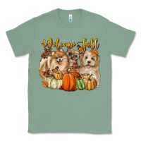 Sage welcome fall with dogs Classic Tee - LillyAllenDesigns