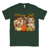Sports Green welcome fall with dogs Classic Tee - LillyAllenDesigns