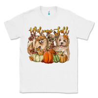 White welcome fall with dogs Classic Tee - LillyAllenDesigns