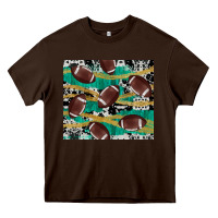 Chocolate Brown western football Heavy Core Tee - AdoDesignShop