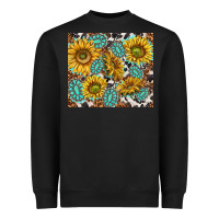 Black turquoise sunflowers with gemstones Heavyweight Sweatshirt - TumblerDesignByShophia