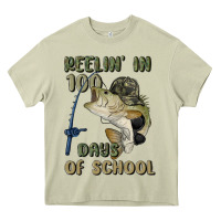 Mossy reelin' in 100 days of school Heavy Core Tee - MaliasSmallBusiness