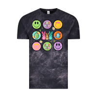 Cloud Black easter day smiley faces Vintage Tee - Artiststas