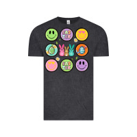 Vintage Black easter day smiley faces Vintage Tee - Artiststas