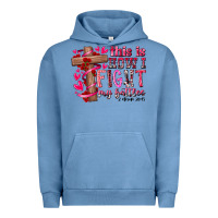 Pigment Pebble Blue this is how i fight my battles Urban Hoodie - RacoonDesign
