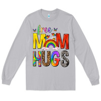 Moon Dust Free Mom Hugs with Butterflies Long Sleeve Tee - texasbilliewilder