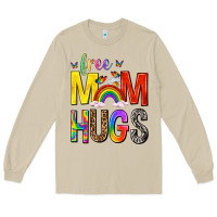 Free Mom Hugs With Butterflies Long Sleeve Tee | Teevron