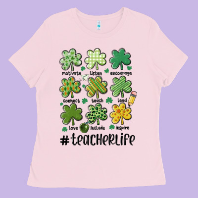 Teacher St.patrick's Ladies Tee Designed By Maliassmallbusiness