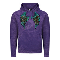 Cloud Purple turquoise leopard wings Vintage Hoodie - RanaPortraitStore