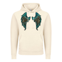 Vintage Artic turquoise leopard wings Vintage Hoodie - RanaPortraitStore