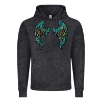 Vintage Black turquoise leopard wings Vintage Hoodie - RanaPortraitStore