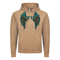 Vintage Coffee turquoise leopard wings Vintage Hoodie - RanaPortraitStore